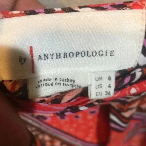 Anthropologie Floral Boho 70’s Styling Extra Wide Leg Pant Zip Front- Size 4 - Picture 7 of 10